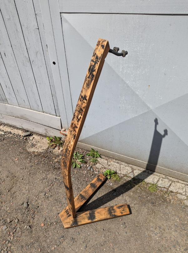 Reclaimed Whisky Wood Guitar Stand