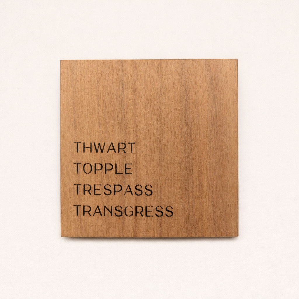 Scottish Hardwood Coaster Set - Resist & Rebel
