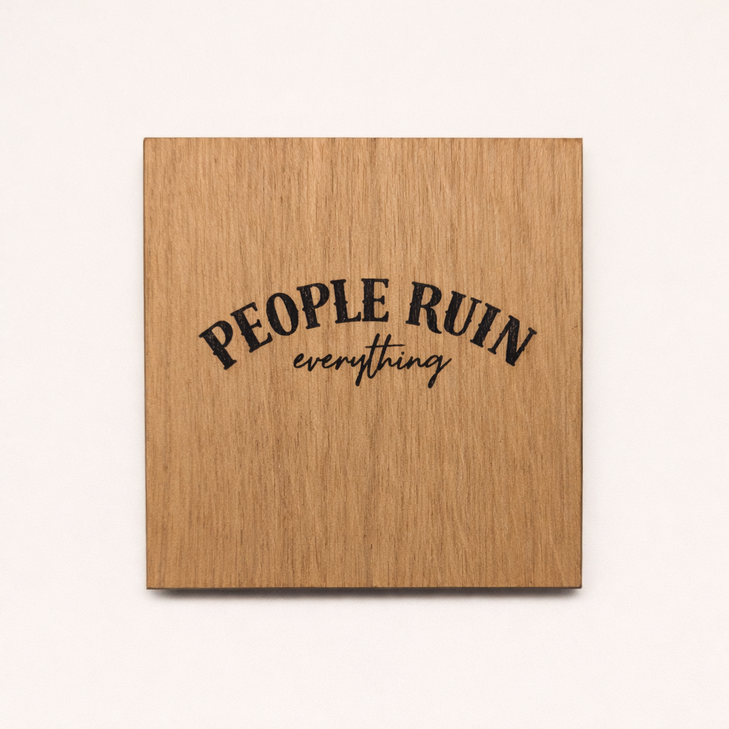 Scottish Hardwood Coaster Set - Nihilism