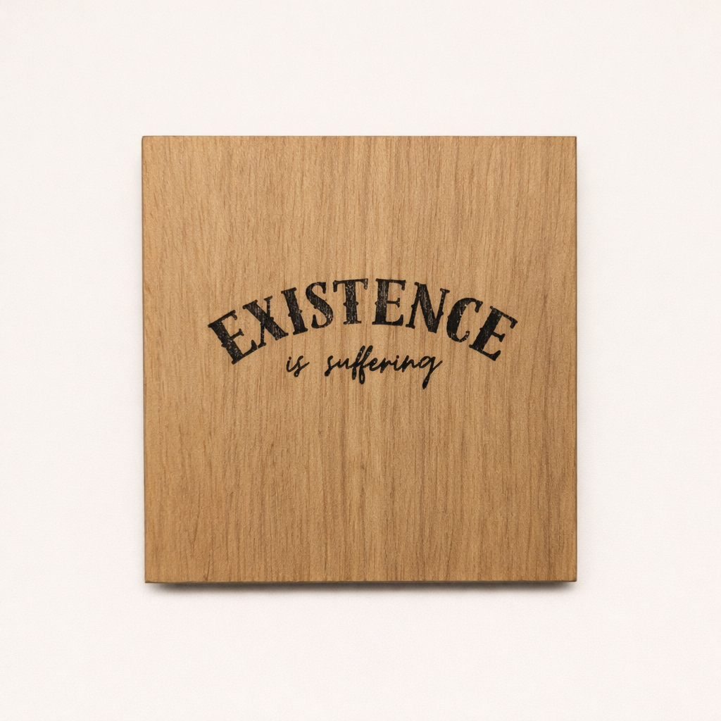 Scottish Hardwood Coaster Set - Nihilism