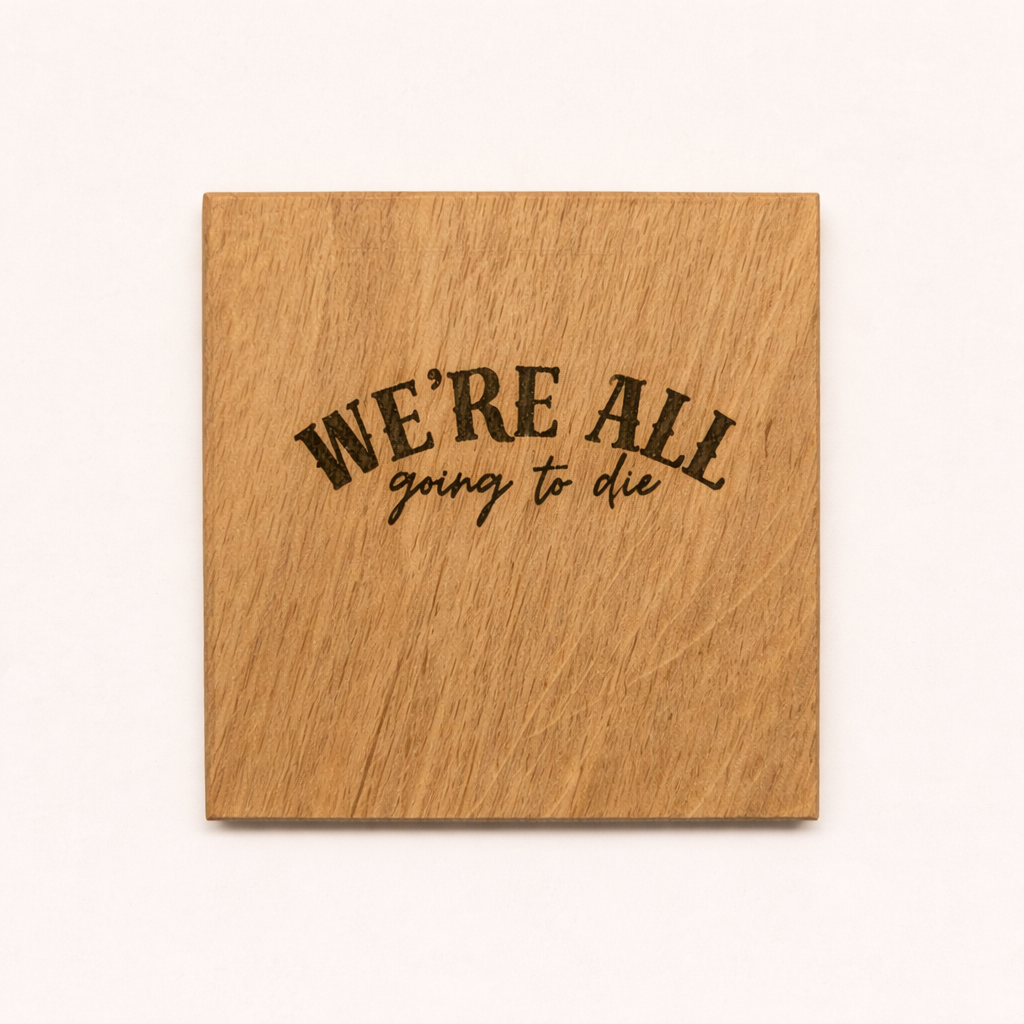 Scottish Hardwood Coaster Set - Nihilism