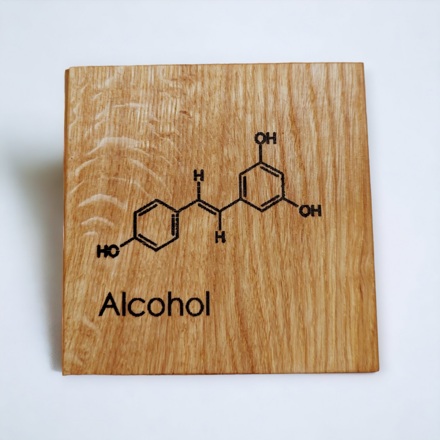 Scottish sustainable oak coaster set - molecules