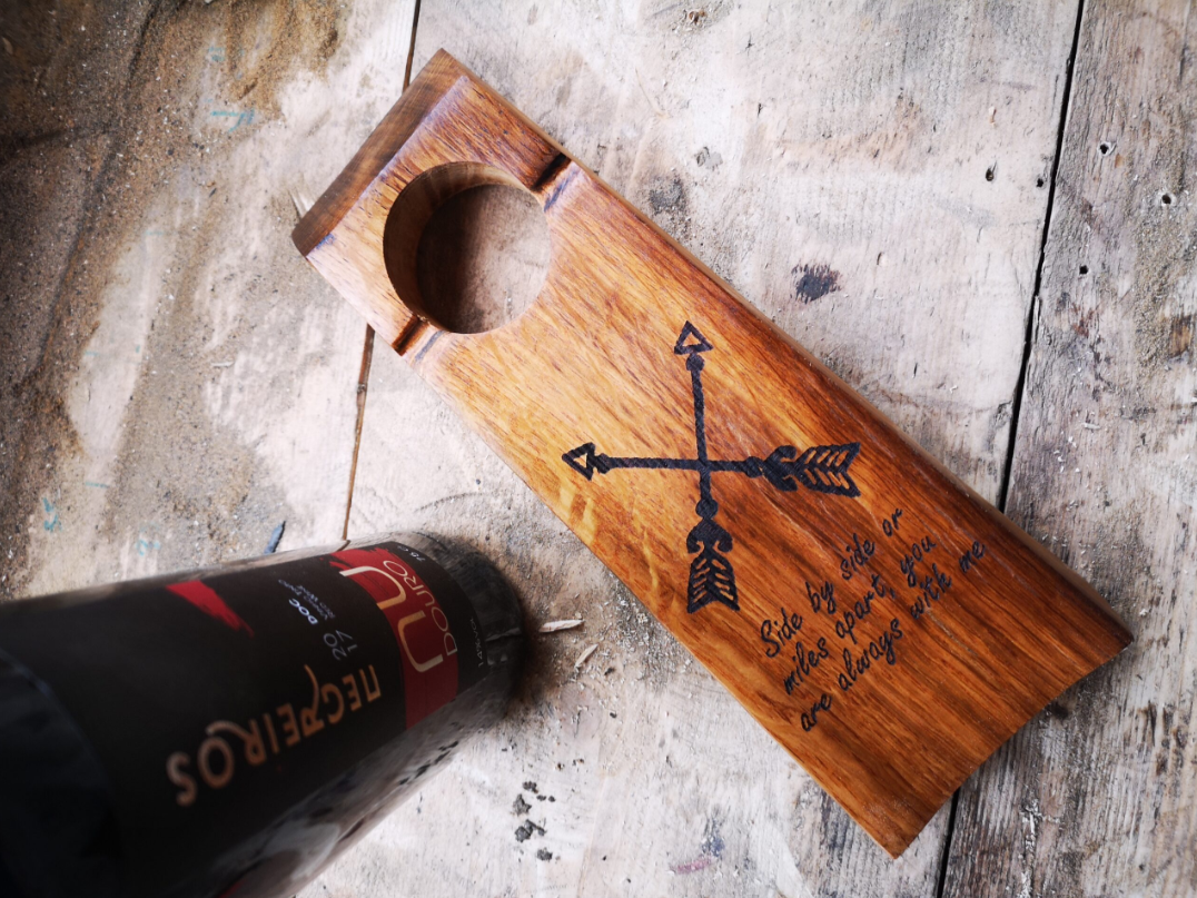 Reclaimed Whisky Wood Bottle Balance